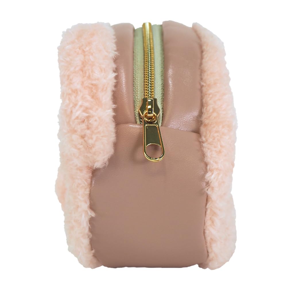 SunLemon Fuwafuwataton Bear X 5 X 10 for Storing Small Items and with Gusset and Zipper Animal Pouch, Design, PK, 16.5 Cm, Accessories, Closure,