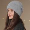New Women Rabbit Fur Winter Hat Fashion Decorate Beanie Hat Warm Winter Cap For Female Casual Streetwear Knitted Hat