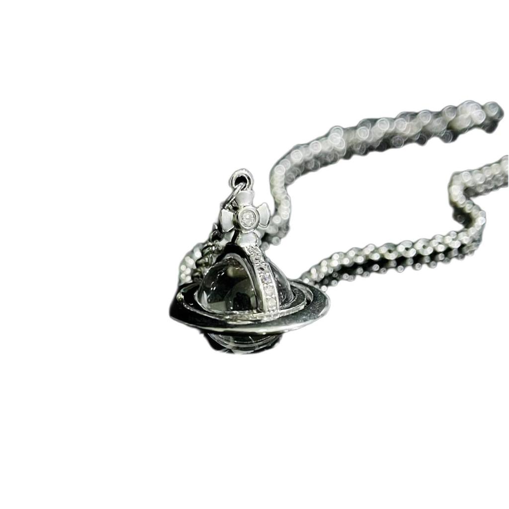 Jingxi Ji Хрустальная Императрица Цыси 3D Сатурн Ожерелье и Многослойный Браслет: Аксессуары-подвески «Планета» высокого класса для женщин