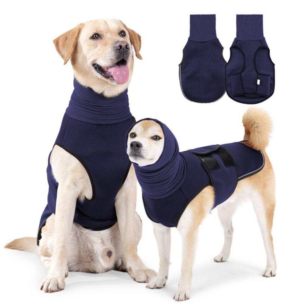Dog Calming Wrap Elastic Dog Anxiety Vest Windproof Reflective Dog Soothing Clothes Soft Warm Dogs Calming Jacket Rainy Day