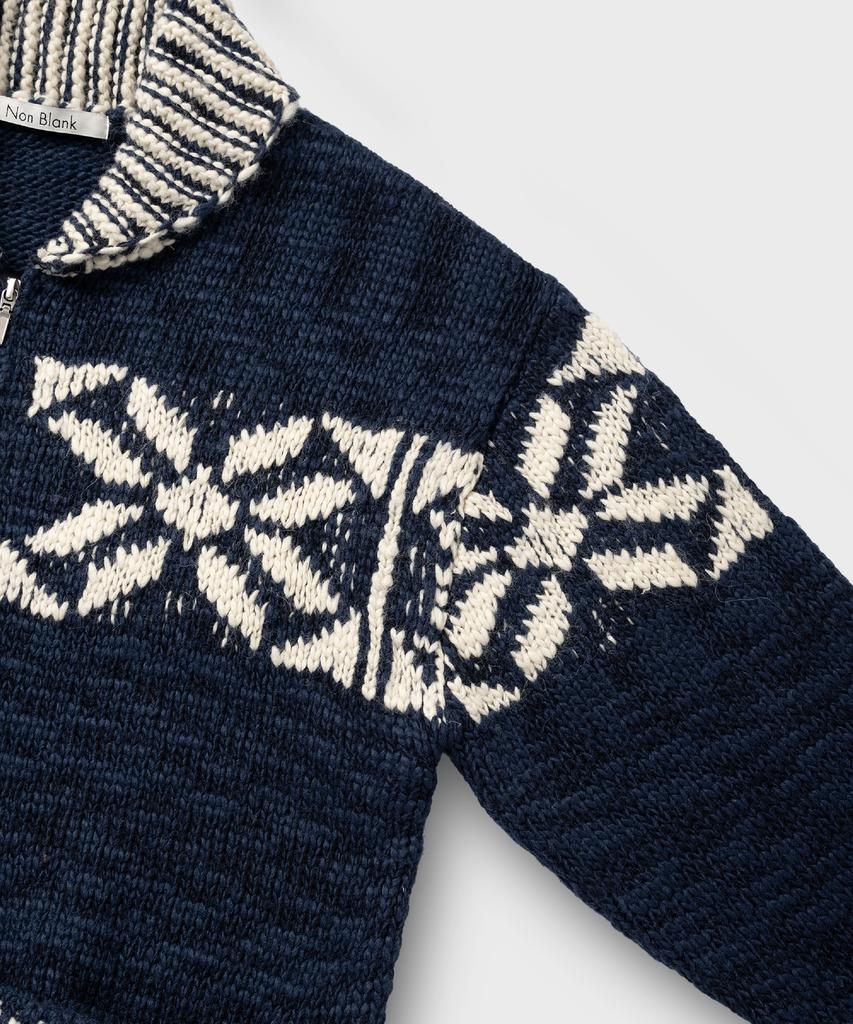 NONBLANK Cowichan Zip-Up Cardigan_Navy