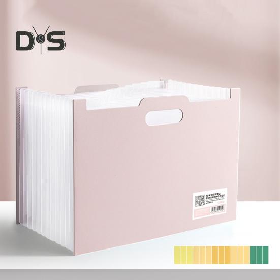 Папка-аккордеон, вертикальный органайзер для файлов, 13 карманов, папка с цветными этикетками для домашнего офиса, школы