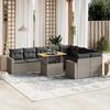 VidaXL Garden Lounge Set with Cushions 10 Pcs, Patio Sofas, Patio Furniture Set, Outdoor Furniture, Grey 3271473
