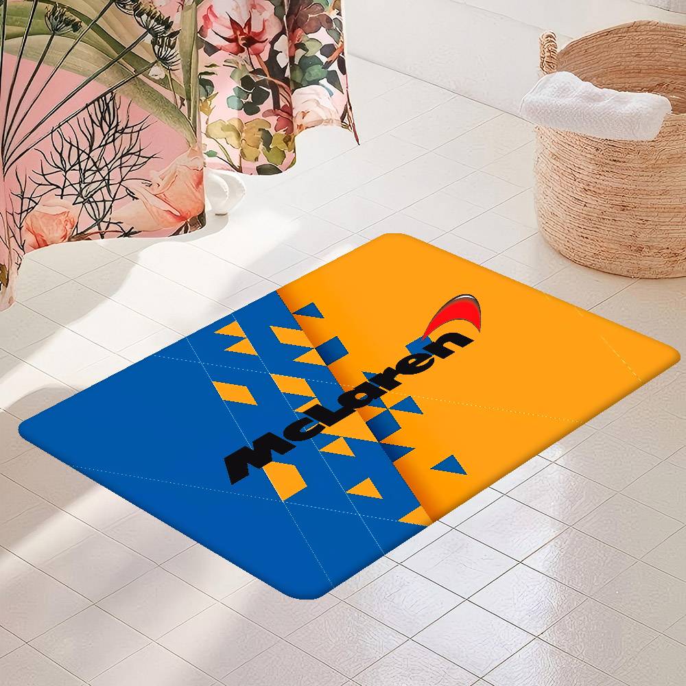 LOGO M-McLaren Floor Mat Rectangle Anti-slip Home Soft Badmat Front Door Indoor Outdoor Mat Hotel Decor Mat