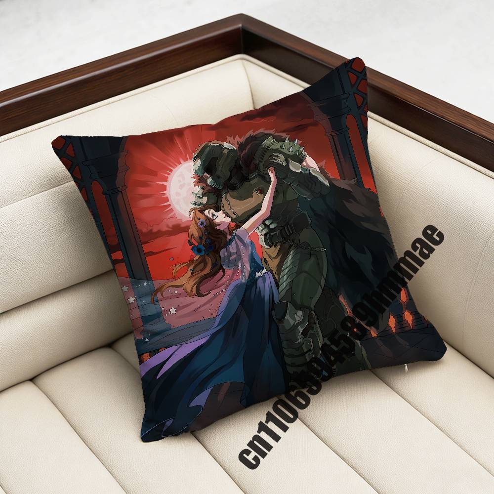 For Game D-Doom Slayer Throw Pillow Case Sham 45X45Cm 40X40Cm Square Car Pillowcase Pad Cushion Cover