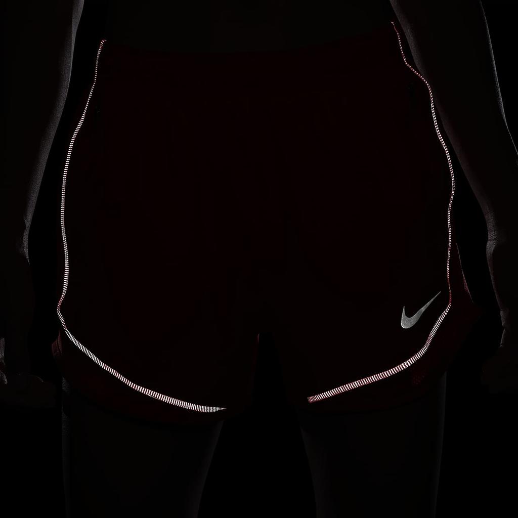Nike Однотонные шорты для бега с логотипом Женские шорты Светло-красный Темно-красный DQ5933-696
