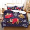 Cute Cartoon Sloth Duvet Cover Floral Leaves Print Bedding Collection For Kids Teens Bedroom Decor Flowers Comforter Cover Pillowcases