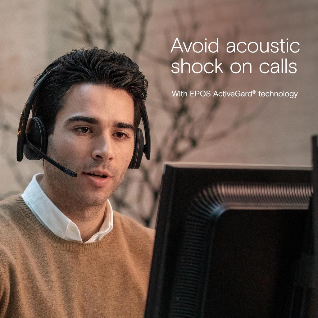 Беспроводная Bluetooth-гарнитура EPOS ADAPT 260 Удобная Черная - Микрофон с шумоподавлением, Подключение к нескольким устройствам, Длительное время воспроизведения, Посадка,