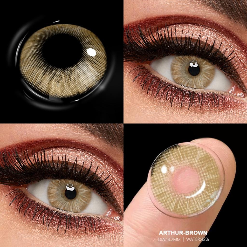 FUNSACHY НОВЫЕ 1 пара зеленых контактных линз для глаз Натуральные цветные линзы Цветные глаза Синие линзы Косметические серые зрачки Ежегодно