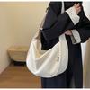 Ielgy Large-Capacity Commuter Niche Design Casual Simple All-Match Texture Canvas One-Shoulder Cross-Body Dumpling Bag