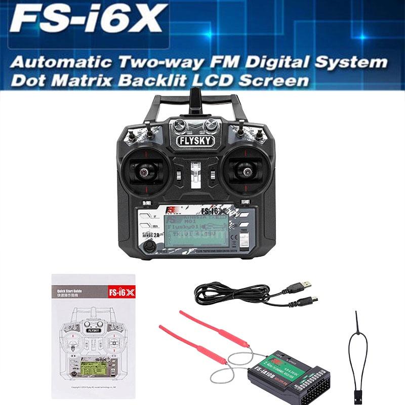 Fs-i6x 10-канальный пульт дистанционного управления для самолета с фиксированным крылом, планера и многоосевого самолета I6x+ia10b)