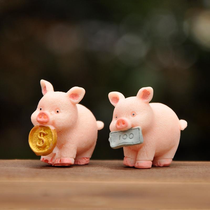 Украшение для семьи поросят из мультяшной смолы: Украшения для микроландшафта, цветочного горшка, аквариума, аквариума и торта