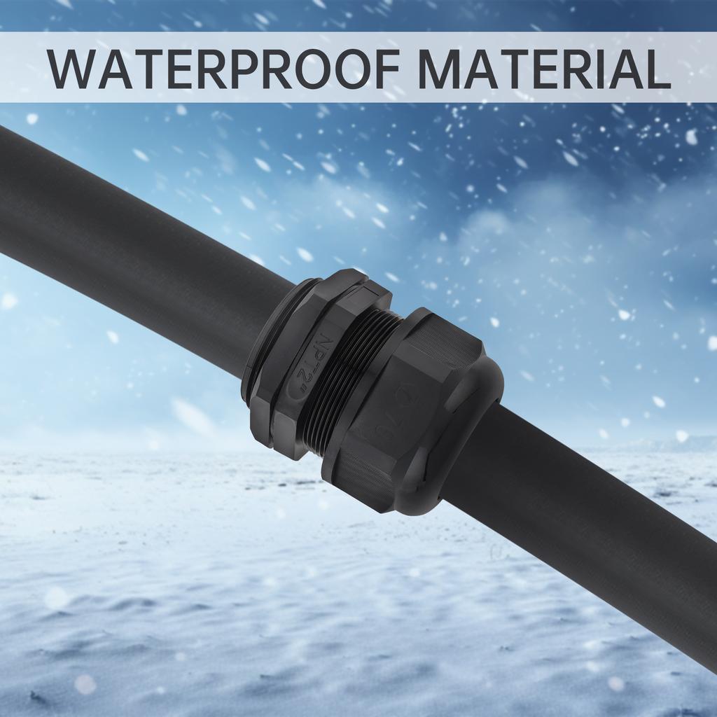 Нейлоновый кабельный ввод 1/4-2 дюйма NPT IP68 Водонепроницаемый Огнестойкий Снятие натяжения Сверхпрочный Надежное уплотнение