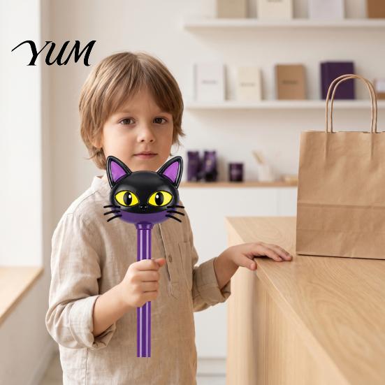 Black Cat Card Wand Halloween Tap to Pay Wand, Cute Pumpkin Bat Holder Shaped Credit Holder, Novelty Contactless Payment Stick Lightweight