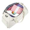 Large ecru sports travel training bag, hand luggage, tourist bag