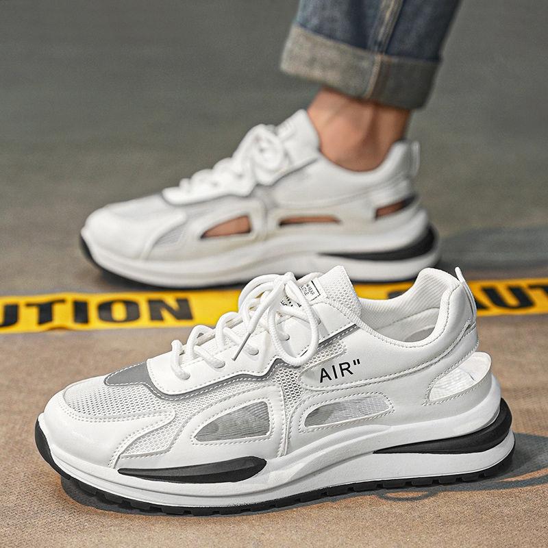 Fashion Brand Men's Breathable Running Shoes Mesh Patchwork 2025 Man's Sneakers Summer New Beach Sandals Luxury Fashion Men Tennis Shoes