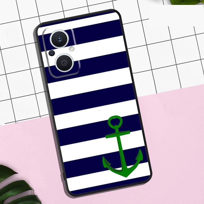 Nautical Anchor Boat Sea Case For OPPO Reno 13F 12F 11F 8T 7 8 10 11 12 13 Pro OPPO Find X8 X6 Pro X3 X5 Lite Cover