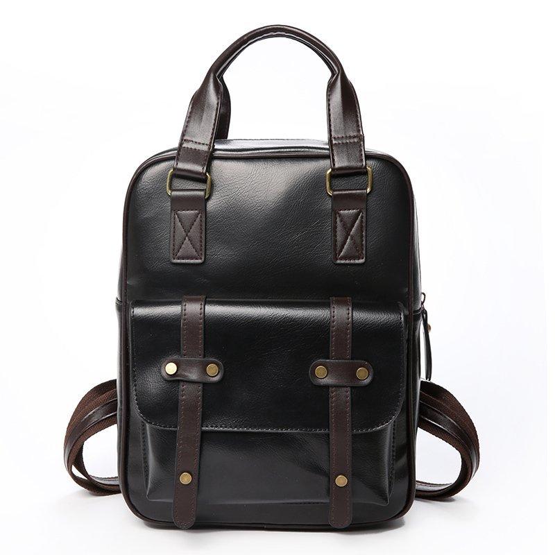 Модный новый дизайнерский высококачественный женский рюкзак из искусственной кожи, винтажный новый женский дорожный рюкзак, однотонные женские сумки через плечо