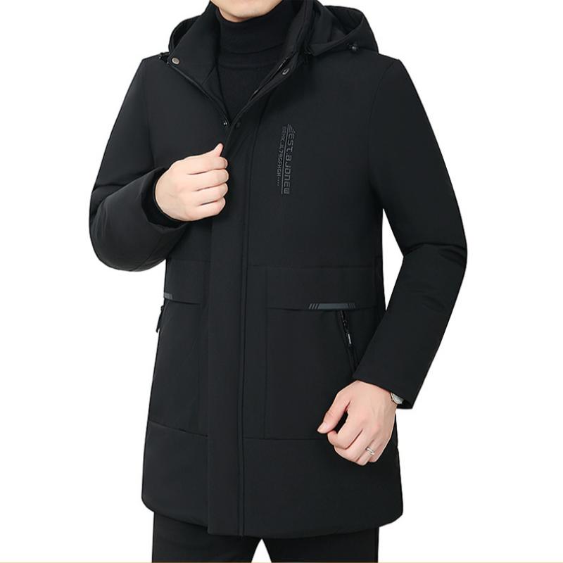 Winter Coat Thick Warm Cotton Coat Middle-aged Business Casual Cotton Coat Medium-long Cotton Coat Middle-aged and Elderly Men's Clothing