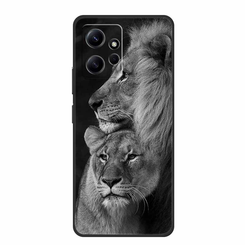 For Xiaomi Redmi Note 12 4G Case Animals Soft Silicone TPU Phone Cases Back Cover for Redmi Note12 4G Fashion 23021RAA2Y Fundas
