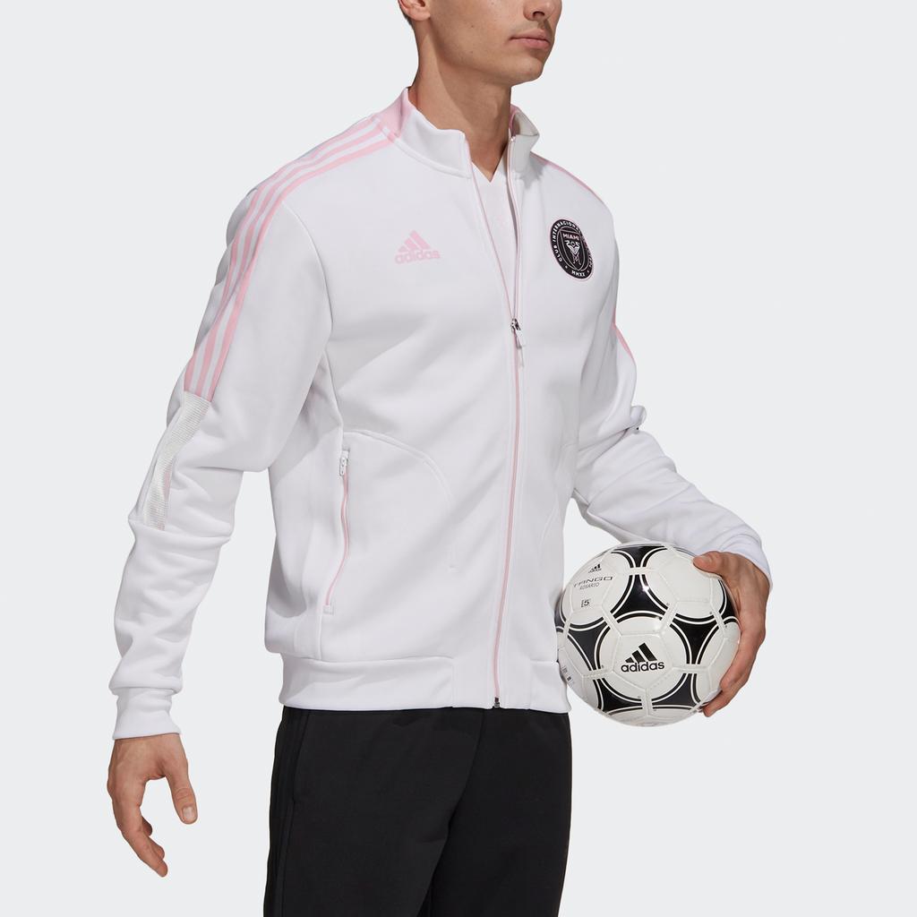Adidas Inter Miami CF Anthem Jacket Woven Soccer Track Top Men Tops White GK9749
