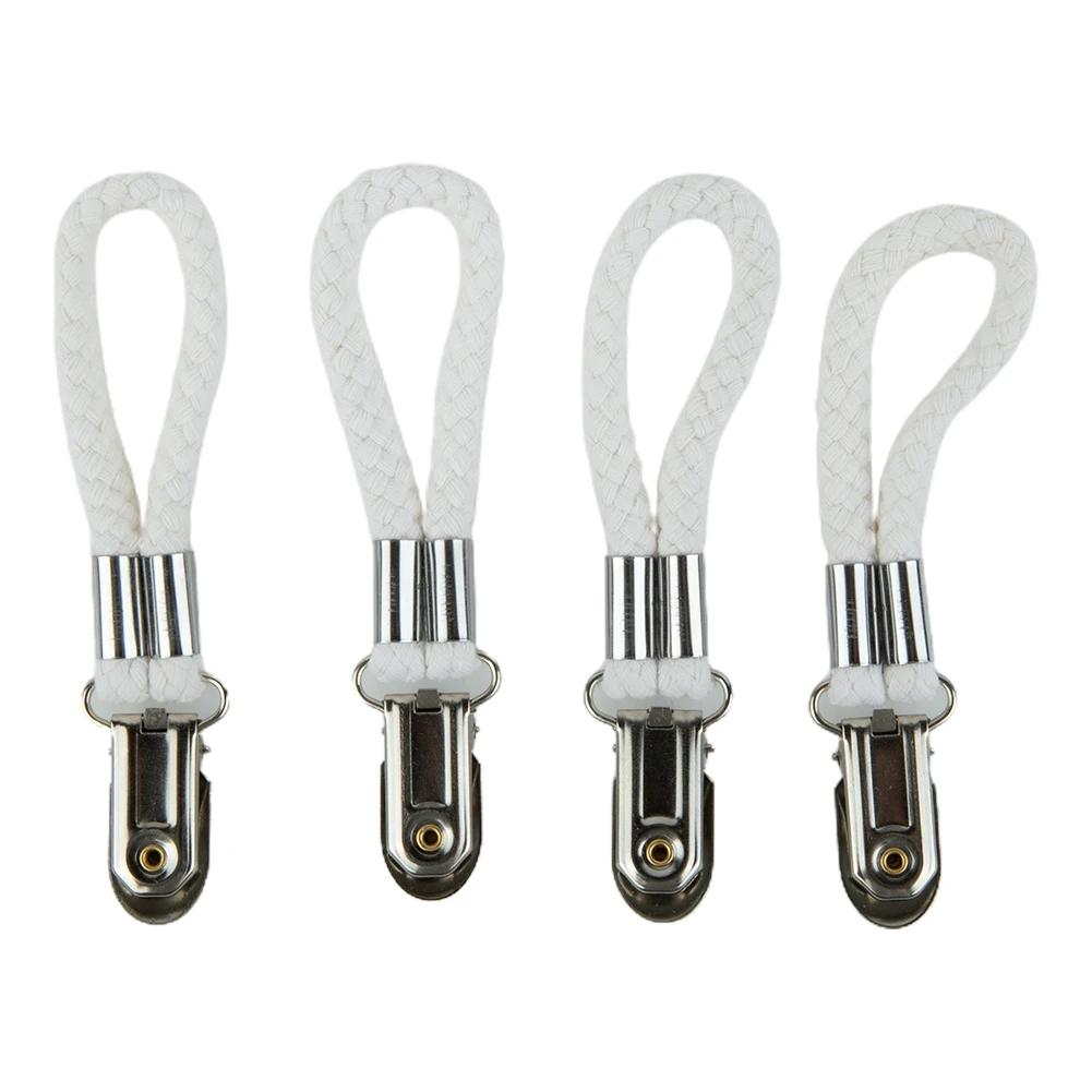 Gloves Not Only Suitable For The Storage Of Kitchen And Bathroom Towels Towel Clips 4pcs Stainless Steel White
