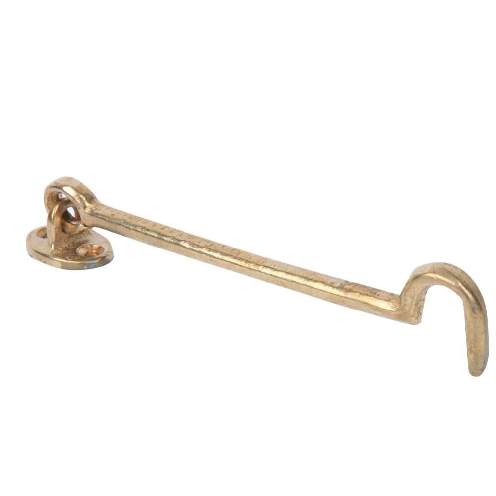2pcs Brass Hook and Eye Latch 6.9 Inch Barn Door Latch Wind Brace Window Latches  Window