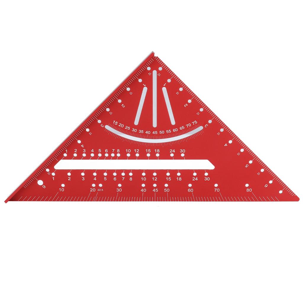 7 дюймов 90 градусов стропильный квадрат транспортир алюминиевый сплав деревообработка треугольная линейка многоугольная
