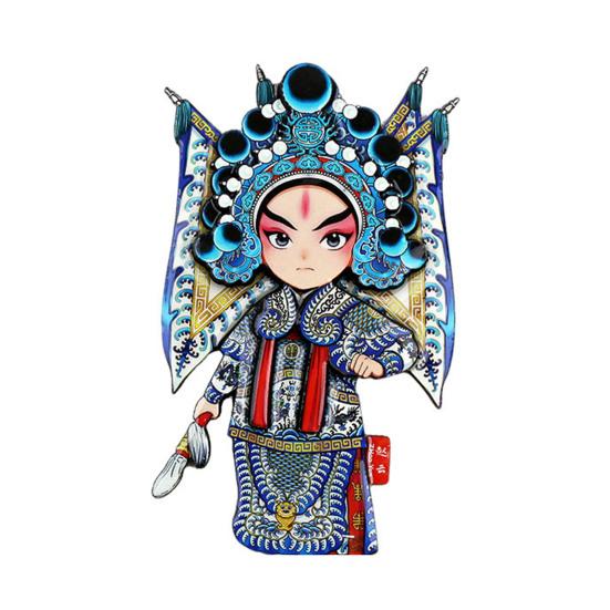 Peking Opera Character Refrigerator Magnet Chinese Style Wooden Peking Opera Role Fridge Magnet Home Kitchen