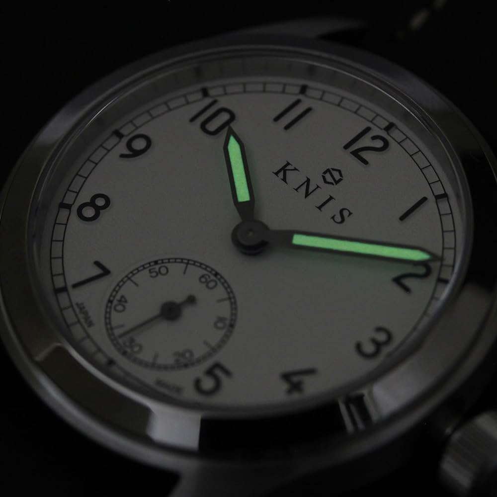 KNIS Ретро Милитари Сделано в Сапфире 10 АТМ Вода Коричневые Мужские Часы, Япония, Кристалл, Водонепроницаемость, Молочно-белый Циферблат, Кожа, KN003-WHBRLE