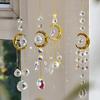 1 Piece Crystal Wind Chime Suncatcher - Bedroom Balcony Patio Decor, Sun Moon Prism Pendant, Good Home Decorations