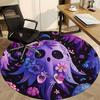1pc Ghost Flowers Office Round Area Rug, Under Office Chairs Bedroom Living Room Home Decor, Room Deco