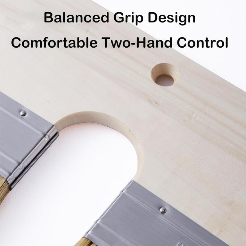 Natural Bristles Limewash Brush Double Head U Grip Paint Brush For Brick