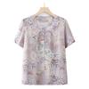 Comfortable Chinese Traditional Summer Shirt for Elderly Women Loose Fit Short Sleeve Blouse Mother Day Gift Casual Top