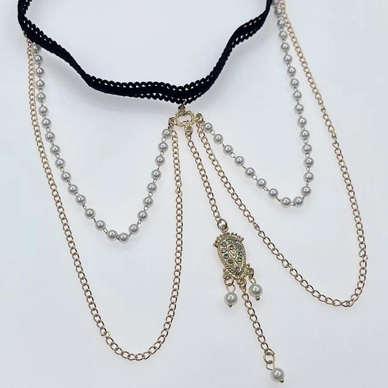 Пляжный Золотой Цвет Многослойная Жемчужная Цепочка на Бедро Женский Тренд Цепочка на Ногу Бахрома Геометрические Украшения для Тела