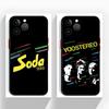 Чехол для телефона Rock Band S-SODA STEREO Черный Матовый Тонкий Чехол для телефона Для iPhone17 16 15 14 13 ProMax