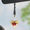 Heart-Shaped Geometric Car Perfume Pendant - European & American Design