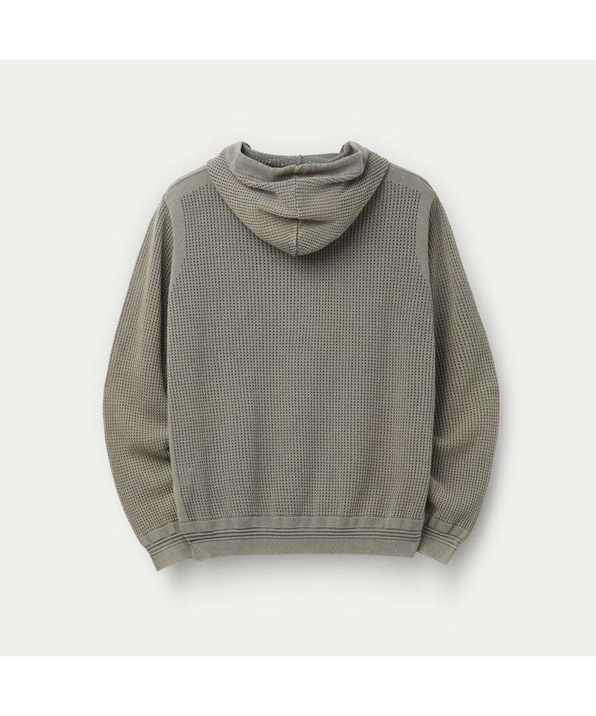 Series Dyed Crochet Hoodie Zip-Up Cardigan Sawam26911Gyl