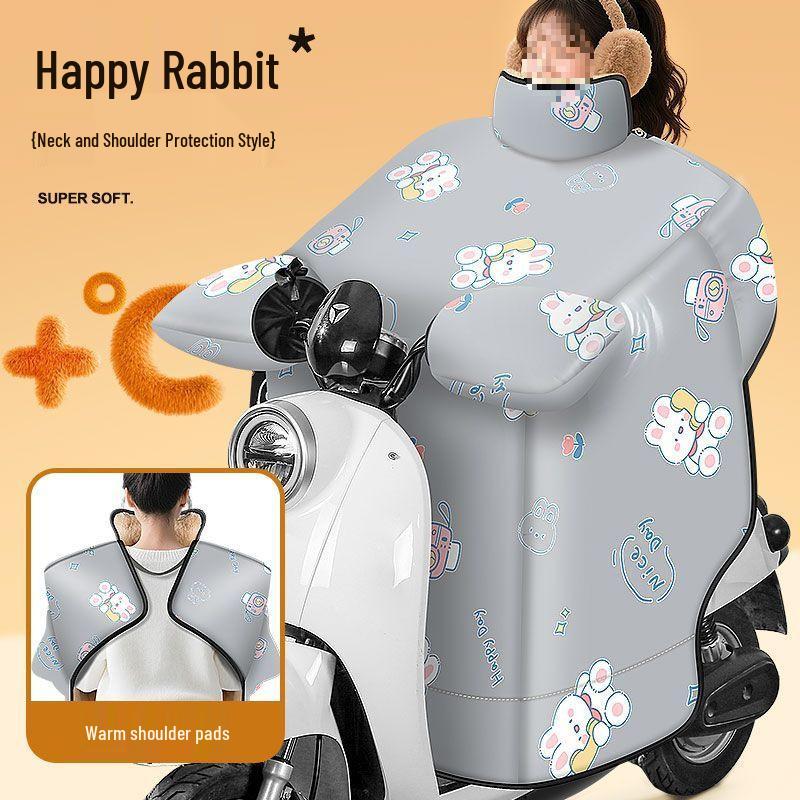 Зимний ветрозащитный чехол на лобовое стекло электромобиля с флисовой подкладкой и увеличенными наколенниками