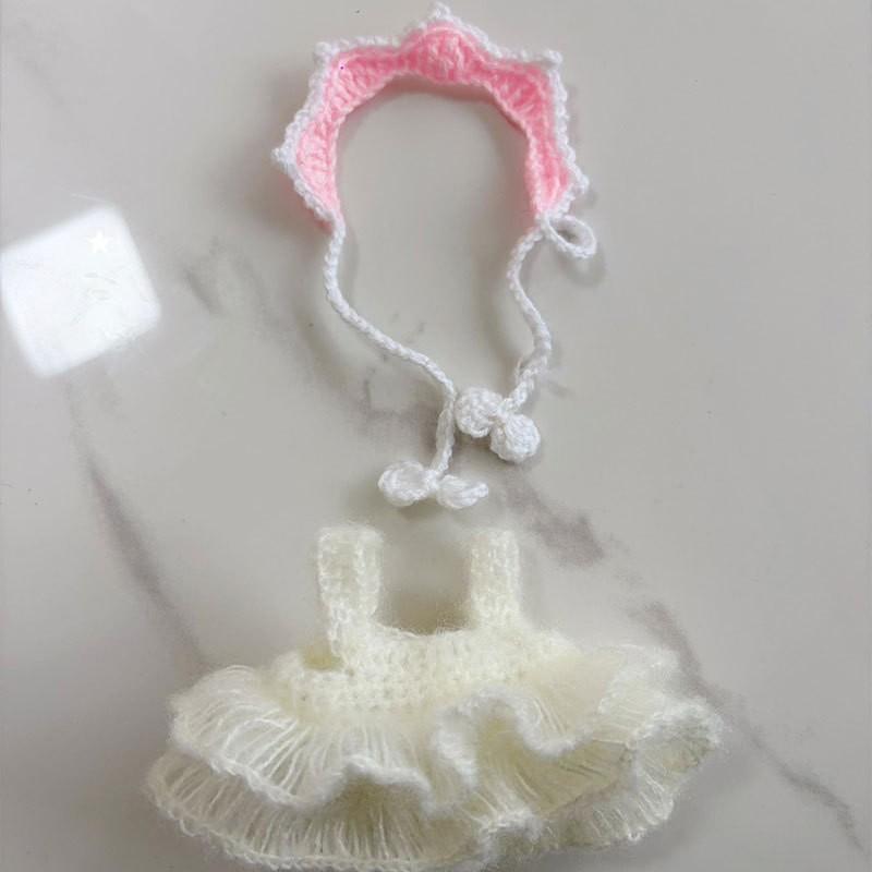 15cm Crybaby Doll Outfit Knit Dress Set Beach Vacation Theme 15-35 Age Collectible Figure