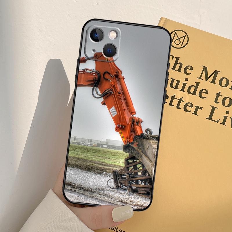 Excavator Phone Case For iPhone 17 16 15 14 13 12 11 Pro Max mini XR 16e 15 16 Plus 17 Air Full Cover