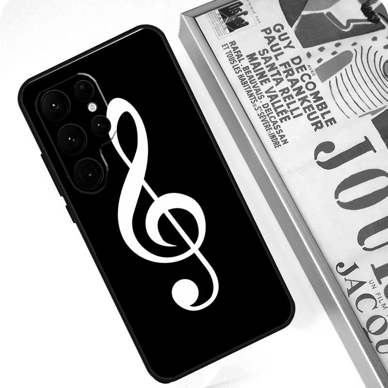 Чехол Музыкальная нота Скрипичный ключ для Samsung Galaxy S24 S23 Ultra S22 Note 20 Note 10 Plus S8 S9 S10 S21 S20 FE