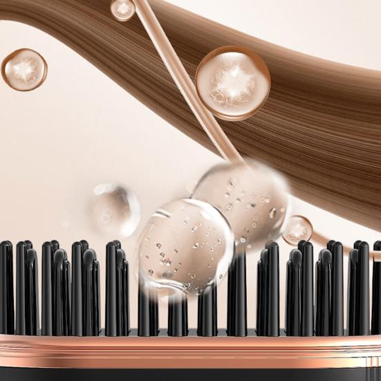 Мини-расческа-выпрямитель для волос 3 регулируемых температурных режима Перезаряжаемая Портативная Дорожная Легкая Быстрый нагрев