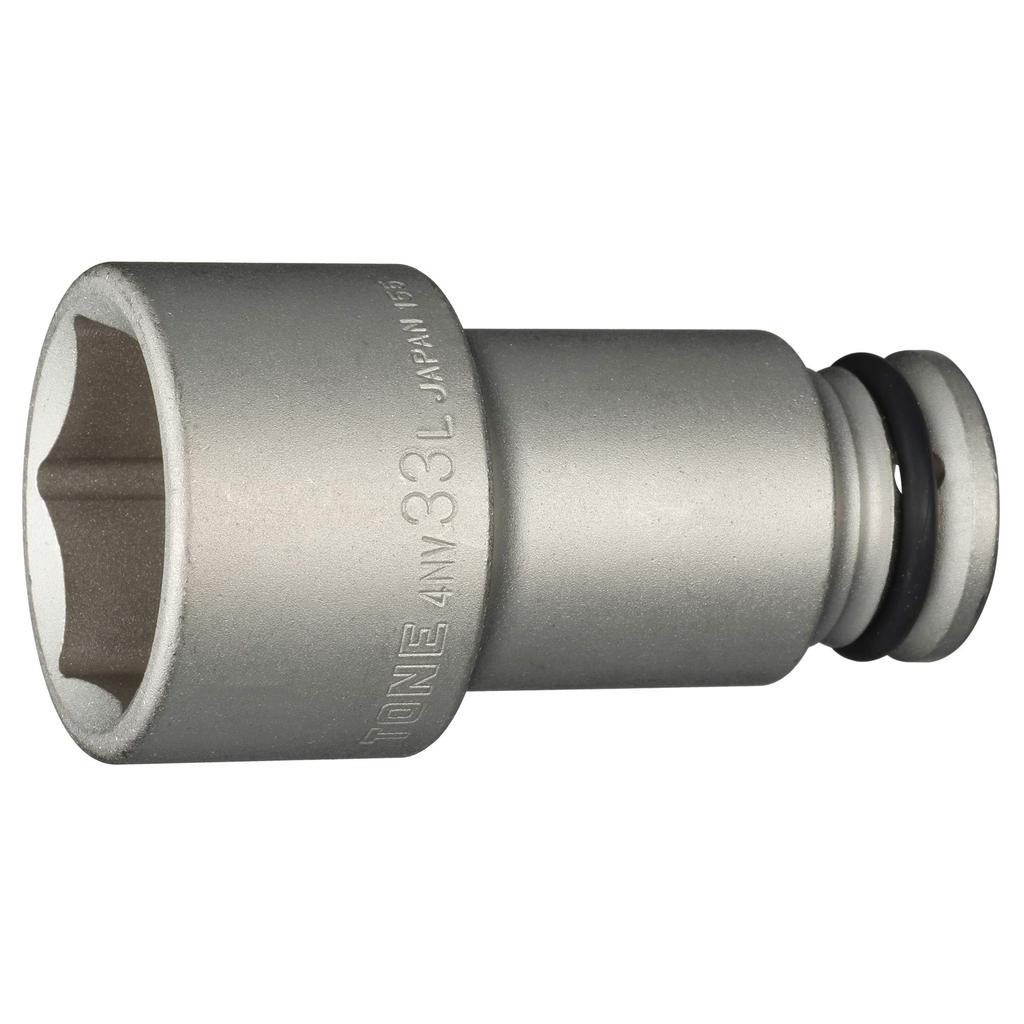 TONE Impact Long Socket Drive Angle Width Across Flats 33mm HP4NV-33L 12.7mm (1/2")