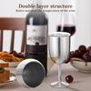Стеклянный бокал для вина из нержавеющей стали с крышкой для вечеринки, бара, винный бокал, двойной стенки, бокал-кубок для свадьбы, юбилея, путешествий на открытом воздухе, кемпинга