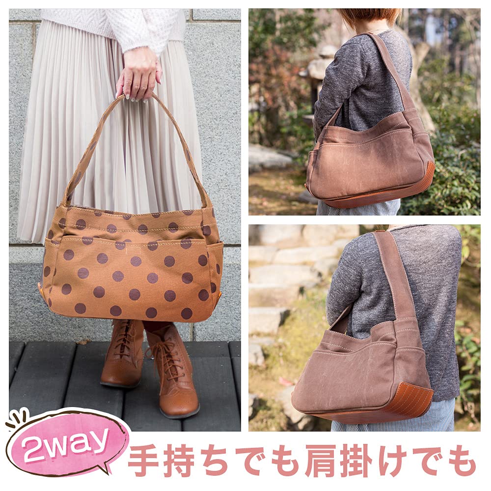 Сумка-тоут формата А4 Kurashiki, изготовленная из холщовой кожи цвета хурмы Shibu, многослойная, на одно плечо [creareki] Женская сумка, легкая, холст, Япония, окрашенная,