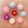 80PCS Resin 13mm 3D Flower Flatback Stone Embellishment Rhinestone DIY Scrapbook Crafts