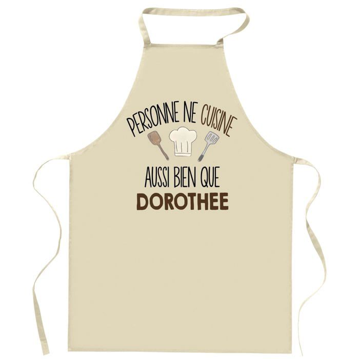 Tablier de cuisine - Planetee - Personnalisé (prénom) - Coton résistant - Impression bretonne (Made in France)