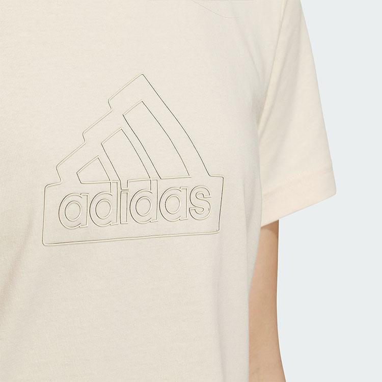 Adidas Sports Graphic Tee Women Tops Sand-Brown IM8839