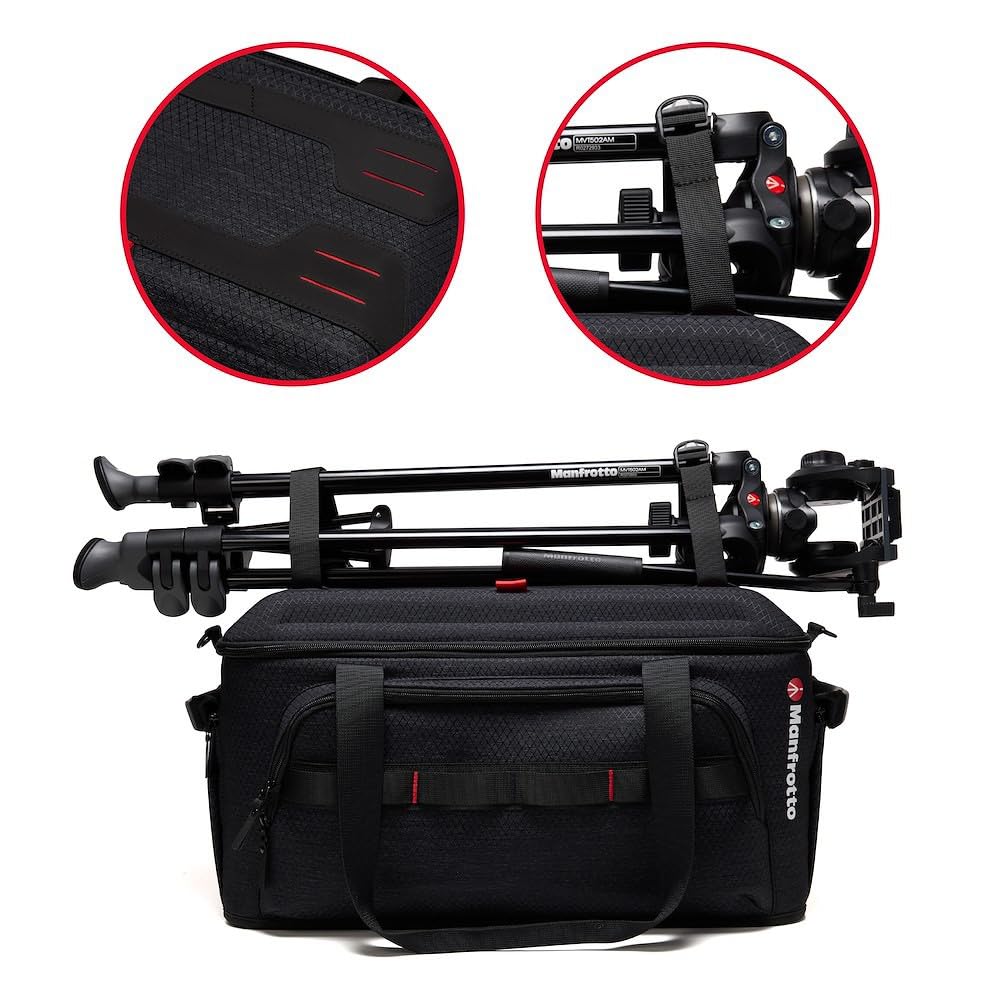 Сумка для камеры Manfrotto PL Cineloader M Video Case, черный, внутри 49x25x21 см. Пройден тест на нагрузку 15 кг. Можно штабелировать. Водоотталкивающий. Легкий. Размеры MB.